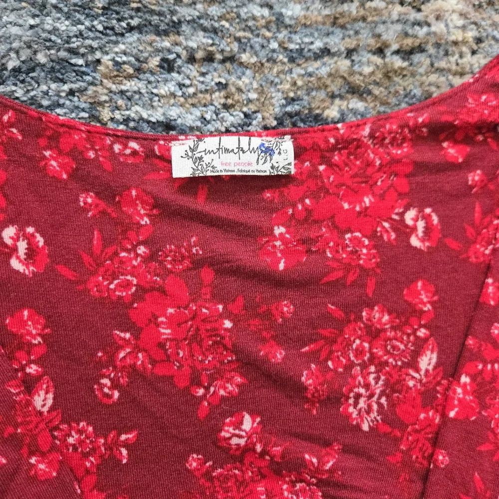 NWOT Free People Printed Turnt Bodysuit - Picture 9 of 11